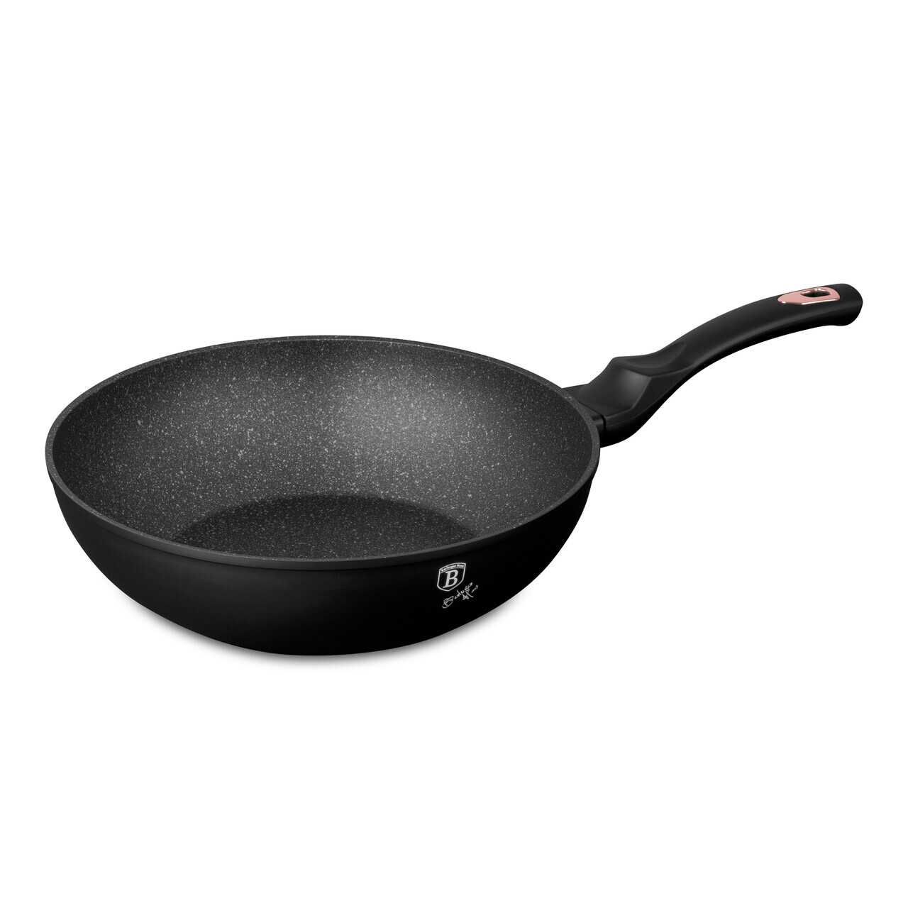 Tigaie Wok Berlinger Haus, Black Rose, 30 cm, 4.8 L, aluminiu forjat, negru - imagine 4